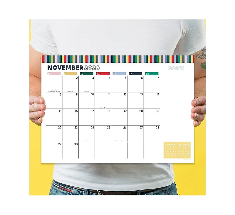 Tf Publishing Paper Goods July 2026 - June 2027 Long Weekend Medium Desk Pad Monthly Blotter Calendar