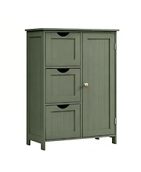 Yigii Freestanding Storage Cabinet with 3 Drawers & Adjustable Shelf