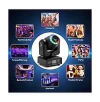 Artudatech 100W Rgbw Moving Head Stage Light with Dynamic Pattern & Rainbow Effects, Sound/Dmx Ready