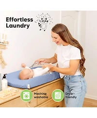 KeaBabies 2pk Soothe Changing Pad Covers for Girl, Boy, Soft Cotton Contoured Diaper Table