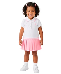 Sperry Baby Girls' Polo Collar Dress & Panties with Hairclip, 2-Piece Set