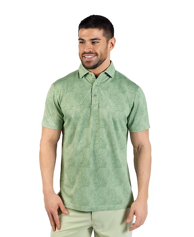 TailorByrd Men's Distressed Floral Modal Polo