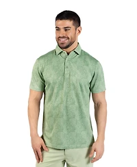 TailorByrd Men's Distressed Floral Modal Polo