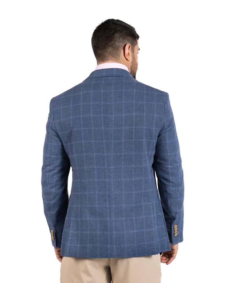 TailorByrd Men's Melange Yarn Dye Windowpane Sport Coat