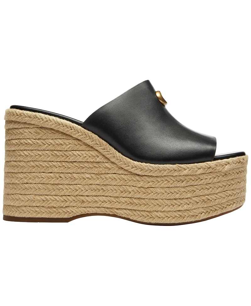 Coach Women's Wedge Espadrilles Slip-On Sandals