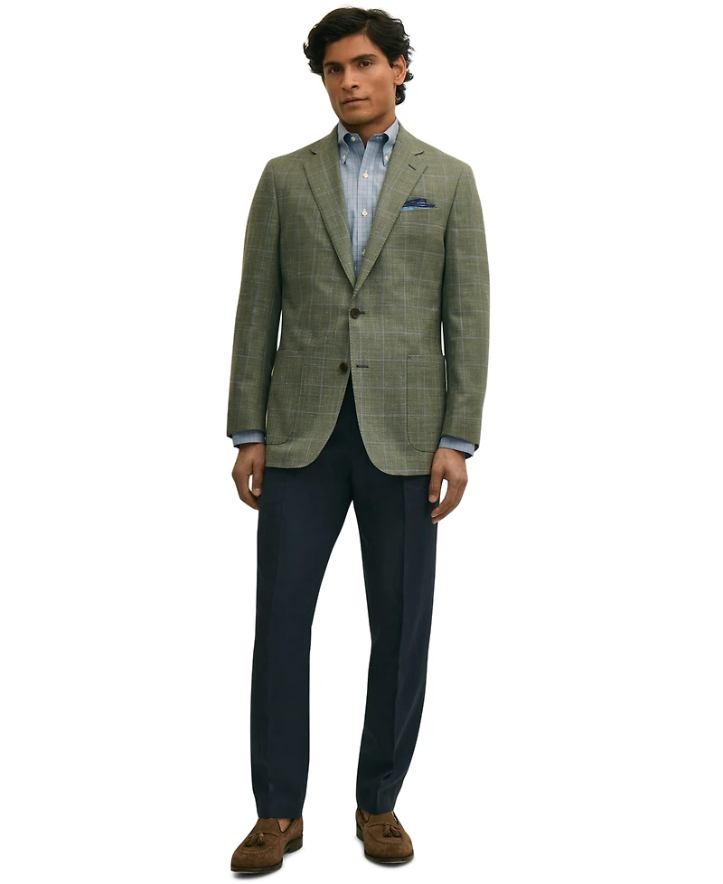 B by Brooks Brothers Men's Hopsack Classic-Fit Wool Blazer