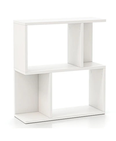 Sugift 3-Tier Bookshelf with Display Shelf for Small Space