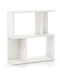 Sugift 3-Tier Bookshelf with Display Shelf for Small Space