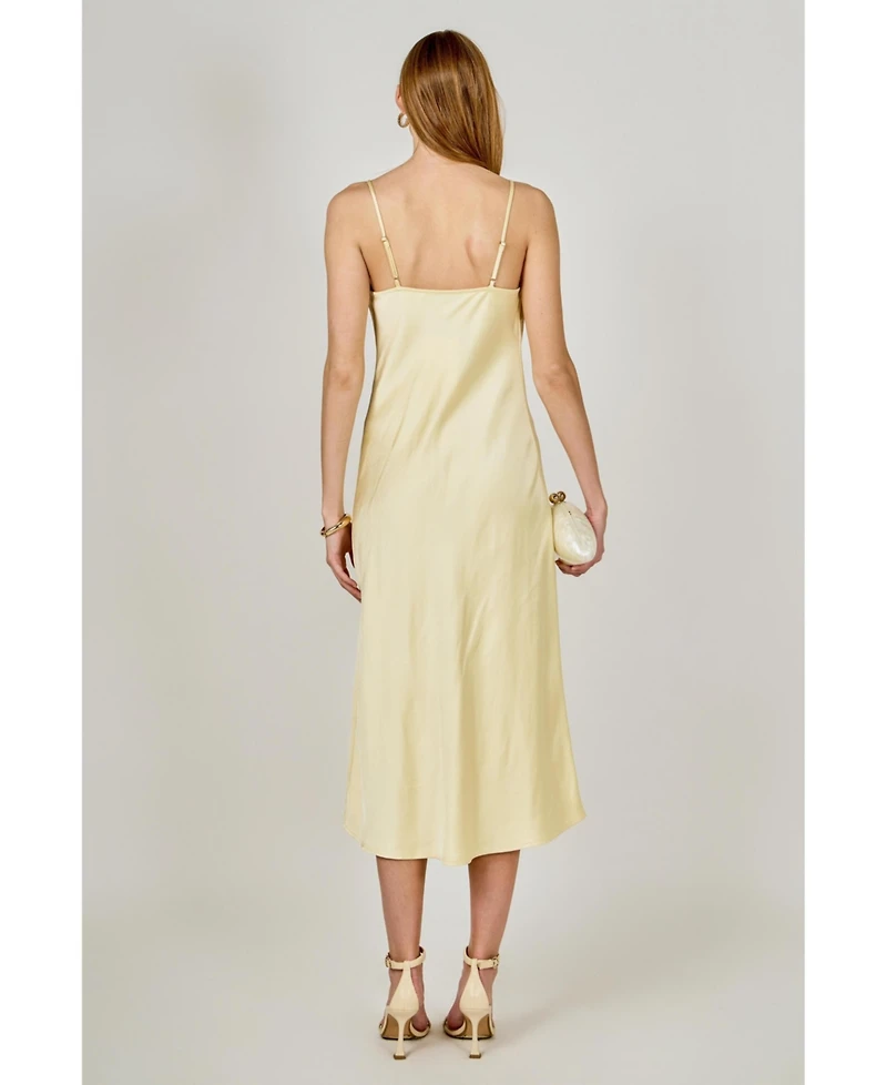 endless rose Women's Satin Midi Dress