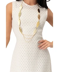 Ivonne Women's Textured Midi Dress