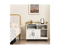 Aostirmotor Hidden Cat Washroom with Double Doors & Scratch Cardboard