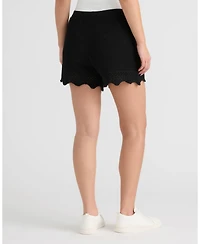 Nvlt Women's Pull on Crochet Shorts