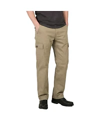 Level 7 Men's Relaxed Straight Canvas Cargo Pocket Pants