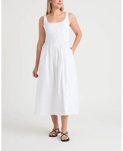 Ellen Tracy Women's Poplin Bustier Dress