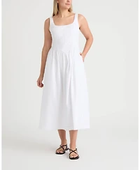 Ellen Tracy Women's Poplin Bustier Dress