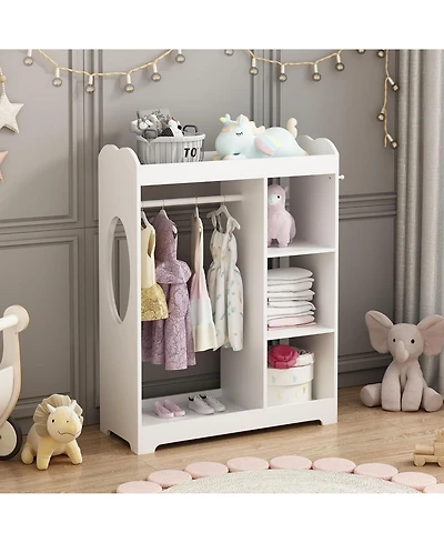 Rainsken Wooden Dress Up Clothes Rack