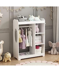 Rainsken Wooden Dress Up Clothes Rack