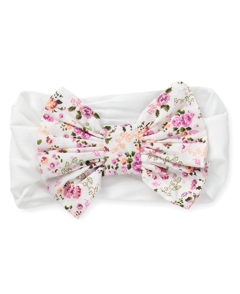 Baby Essentials Girls' Floral Bubble Romper & Headband, 2-Piece Set