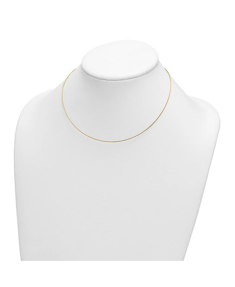 Curata Jewelry Solid 18K Yellow Gold Twisted Cable Collar Necklace 16 Inch or 18 Inch 0.5mm Wide Collar Necklace