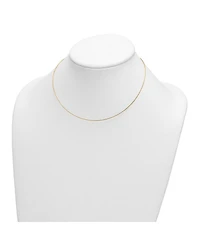 Curata Jewelry Solid 18K Yellow Gold Twisted Cable Collar Necklace 16 Inch or 18 Inch 0.5mm Wide Collar Necklace