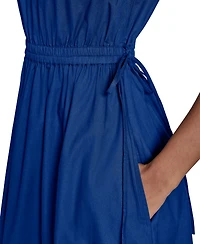 Calvin Klein Women's Cotton Drawstring Sleeveless Midi Dress