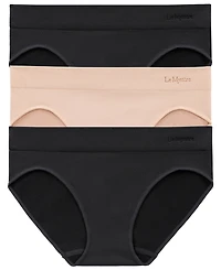 Le Mystere Women's Seamless Comfort Bikini Briefs, 3-Pack