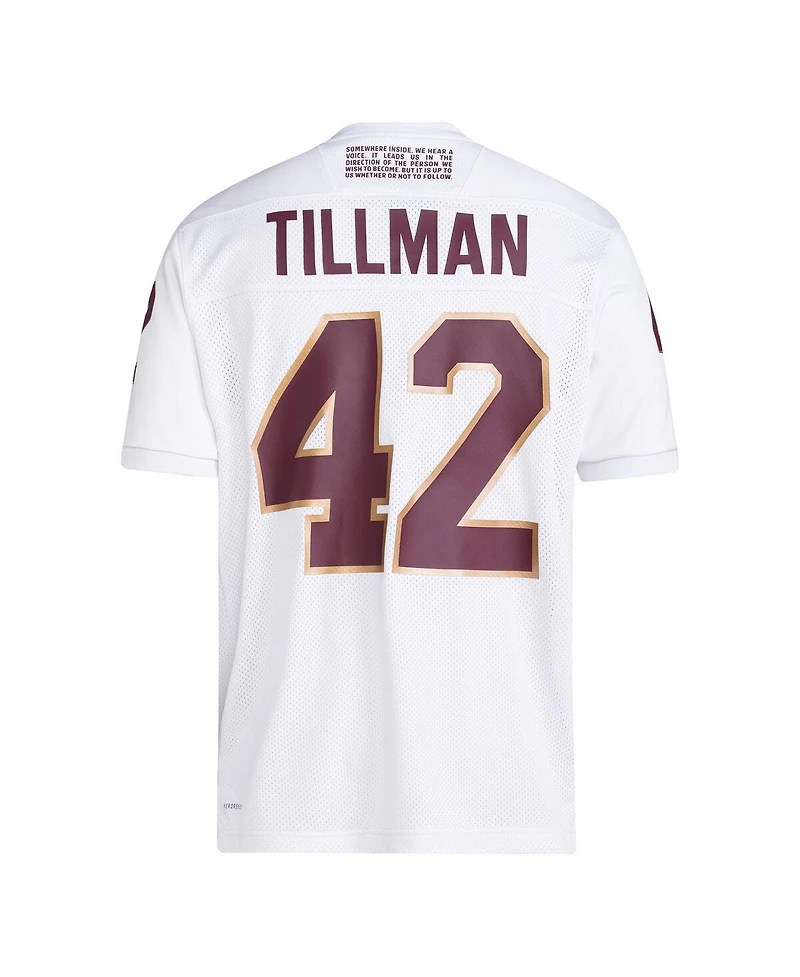Adidas Men's Pat Tillman 42 White Arizona State Sun Devils Away Icon Premier Football Jersey