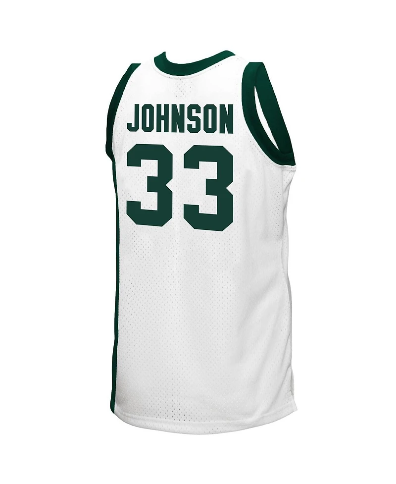 Men's Mitchell & Ness Magic Johnson White Michigan State Spartans 1978 Swingman Throwback Jersey