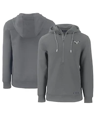 Cutter Buck Men's Gray Philadelphia Eagles Throwback Roam Eco Half-Zip Pullover Hoodie