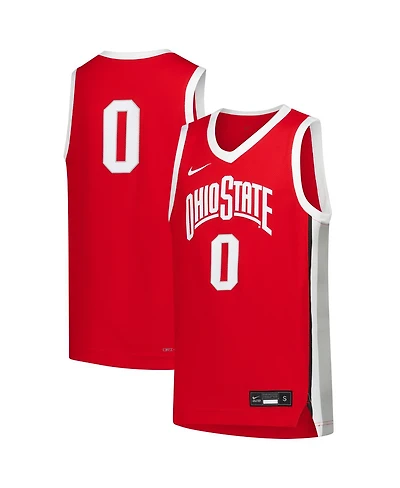 Nike Big Boys and Girls Scarlet Ohio State Buckeyes Replica Basketball Jersey