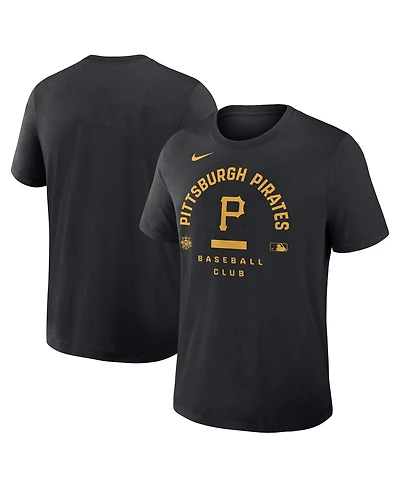 Nike Men's Black Pittsburgh Pirates Authentic Collection Early Work Tri-Blend Dri-fit T-Shirt
