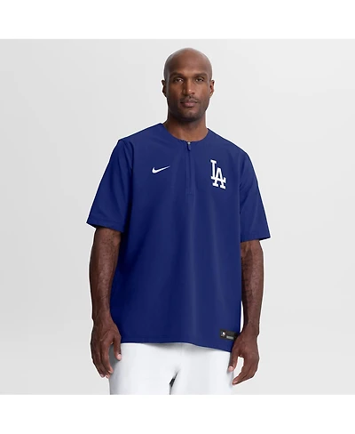 Nike Men's Royal Los Angeles Dodgers Authentic Collection Dri-fit Quarter-Zip Windshirt