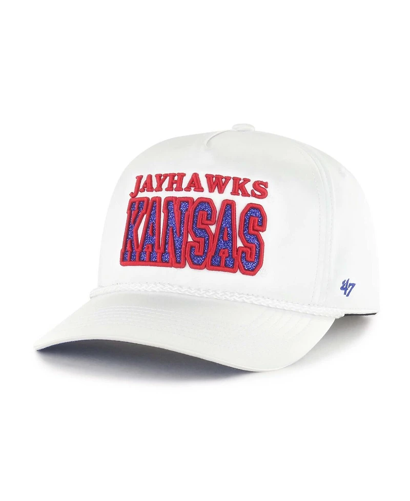 '47 Brand Women's White Kansas Jayhawks Outspoken Hitch Adjustable Hat