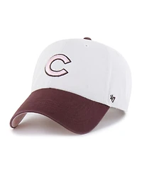 '47 Brand Men's Women's Stone/Burgundy Chicago Cubs Love Letter Clean Up Adjustable Hat