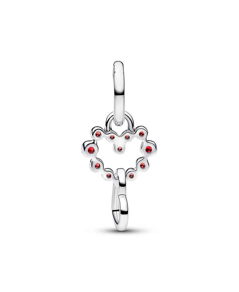 Pandora Connected Hearts Red Stones Dangle Charm