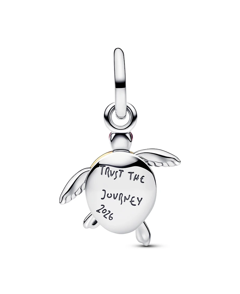 Pandora 2026 Pink Sea Turtle Lab-grown Diamond Dangle Charm