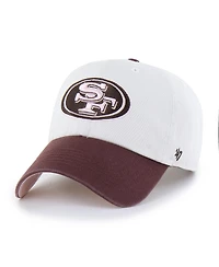 '47 Brand Men's Women's Stone/Burgundy San Francisco 49ers Love Letter Clean Up Adjustable Hat