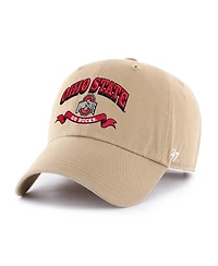 '47 Brand Men's Khaki Ohio State Buckeyes Region Clean Up Adjustable Hat