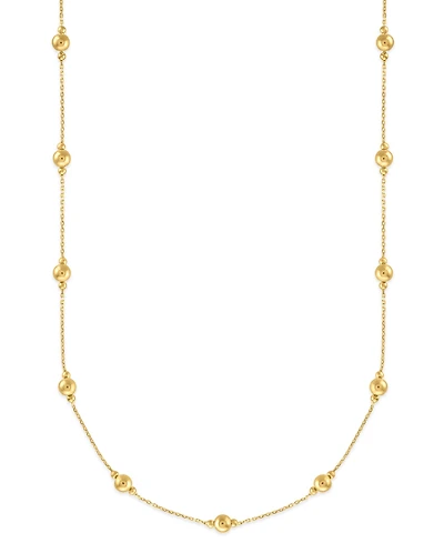 Macy's Multi Bead Station Necklace in 14k Gold