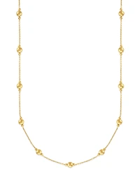 Macy's Multi Bead Station Necklace in 14k Gold