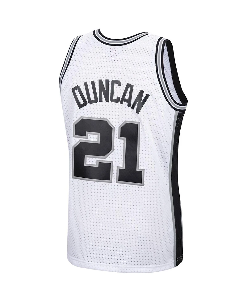 Men's Tim Duncan White San Antonio Spurs 1998-99 Hardwood Classics Swingman Jersey