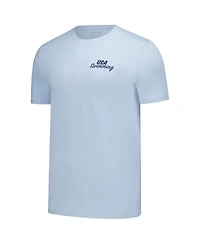 Flomotion Men's Women's Light Blue Usa Swimming Swim Meet 2.0 T-Shirt