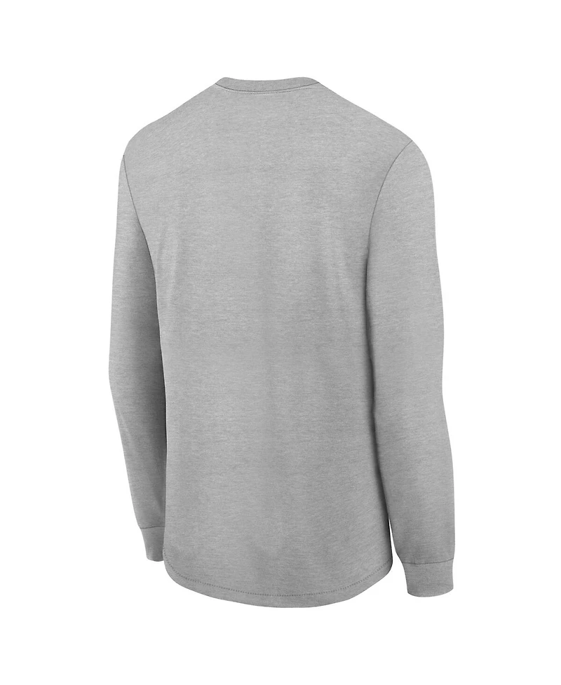 Nike Big Boys and Girls Gray New England Patriots 2025 Afc Champions Locker Room Trophy Collection Long Sleeve T-Shirt