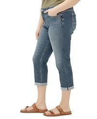 Silver Jeans Co. Plus Elyse Mid-Rise Comfort Fit Capri