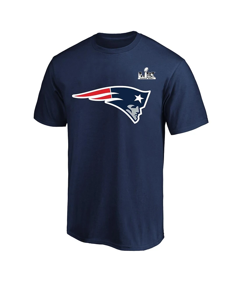 Fanatics Men's Drake Maye Navy New England Patriots Super Bowl Lx Patch Big Tall Name Number T-Shirt