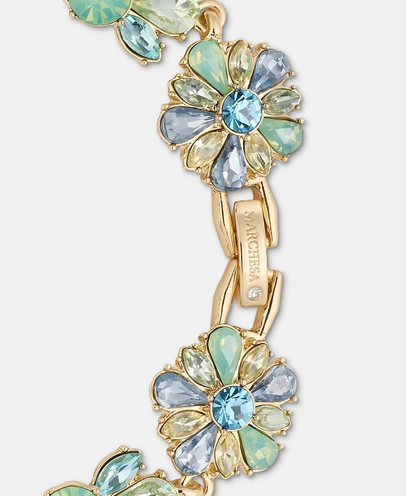 Marchesa Crystal Cluster Flower Flex Bracelet