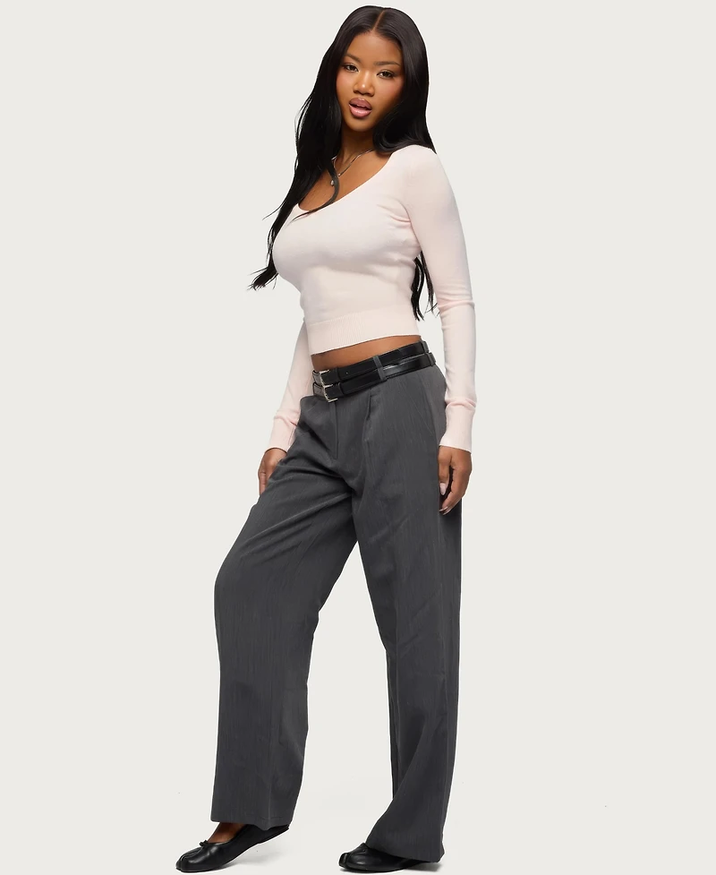 Edikted Women's Mercedes Knitted V Neck Sweaters