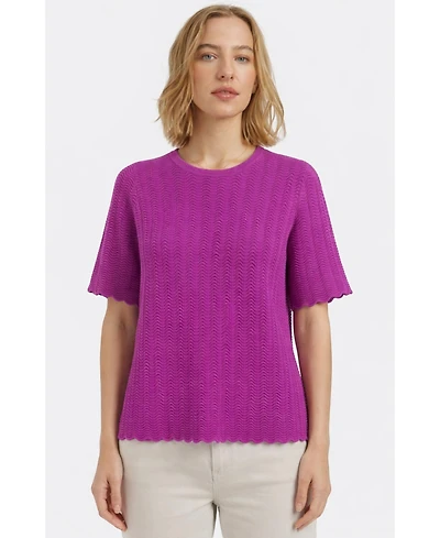 Chinti & Parker Women's Cotton Crochet Tee