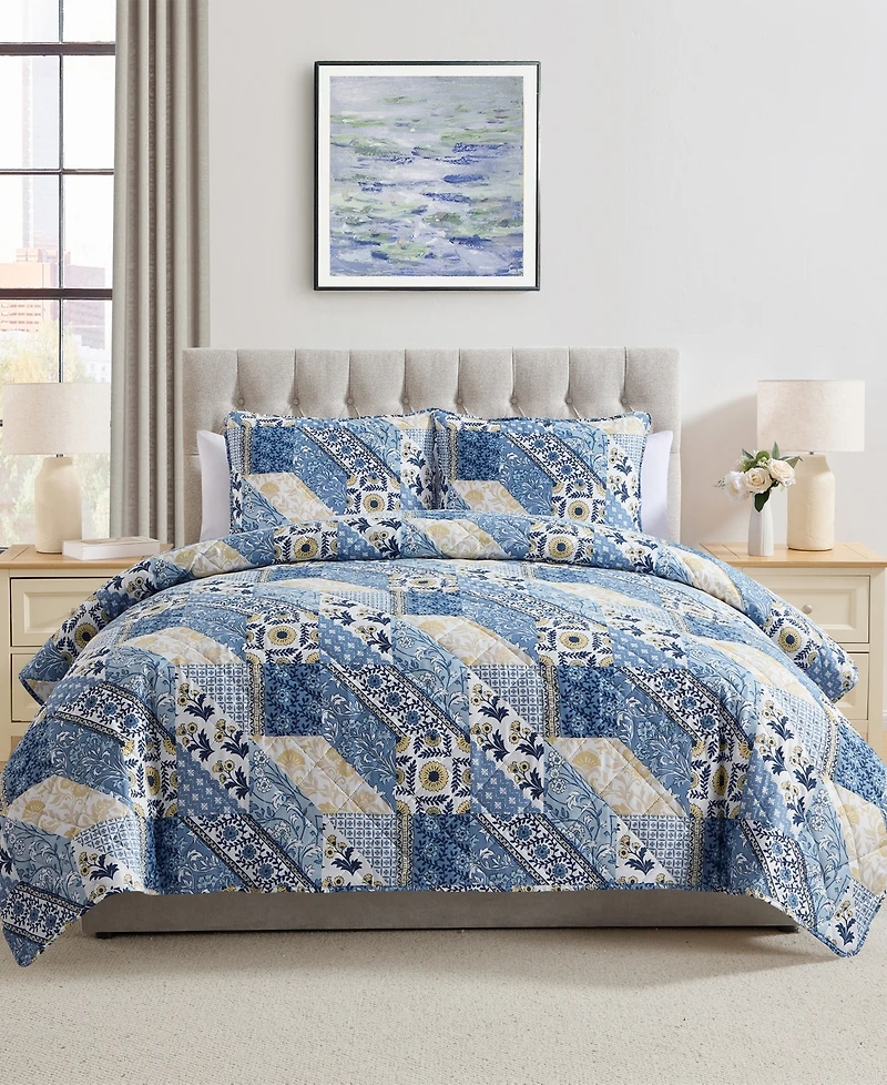 Vcny Home Joel Patchwork 3-Pc. Quilt Set