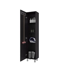 Fm Furniture Vegas Storage Cabinet for Laundry Room with Fixed Shelves, Wenge